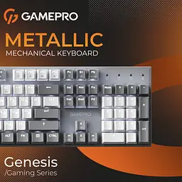Клавіатура GamePro Genesis Metallic Outemu Red Swithes USB Gray (MK144G) [152671] - мініатюра 7