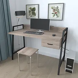 Письмовий стіл Ferrum-decor 750x1200x600 Чорний метал ДСП Дуб Сонома Трюфель 32 мм (FRD-103447)