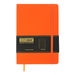 Блокнот діловий Buromax Logo2U Touch Me А5 96 арк. в лінійку обкладинка штучна шкіра помаранчевий (BM.295202-11) - мініатюра 2