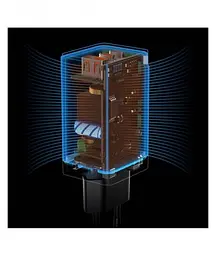 Мережевий зарядний пристрій Baseus GaN3 Pro Fast Charger 2Type-C+USB 65 W CCGP050101 Black - мініатюра 4