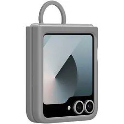 Оригінальний силіконовий чохол із кільцем Silicone Cover with Ring для Samsung Galaxy Z Flip6/Flip 7 FE/ Flip5 Gray EF-PF741TJEGUA SM-F741/SM-F761/SM-F731 - мініатюра 5