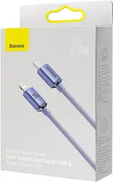 Кабель Baseus Crystal Shine Series Fast Charging Data Cable Type-C to iP 20W 1.2m CAJY000205 Purple - мініатюра 2