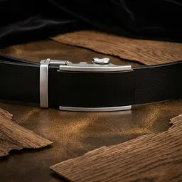 Ремінь чоловічий з автоматичною пряжкою 20294 Vintage чорний 105-120 см - мініатюра 4