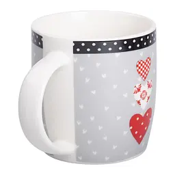 Чашка порцелянова I love you 400 мл, сірий з червоним Liling Rongxiang Ceramic RX-N240147R - мініатюра 7