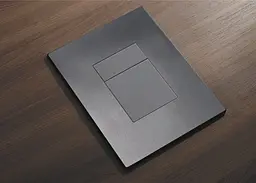Панель змиву пластикова Koer KT-0607-07 157x198x3mm, кнопка квадратна KR5345, Графит - мініатюра 3