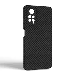 Карбоновый чехол для Xiaomi Redmi Note 12 Pro 4G, LikeCarbon, черный, панель, защитный чехол-накладка, ультратонкий и легкий, противоударный, обеспечивает защиту от ударов, падений и царапин, ArmorStandart (ARM71945) - мініатюра 2