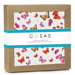 Пелюшка багаторазова Cosas непромокаюча Butterflies 50x70 см, червона