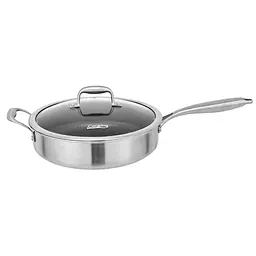 Сковорода Heinner Titanium3 з нержавіючої сталі з кришкою 28 см (HR-MRK-28C) - мініатюра 2