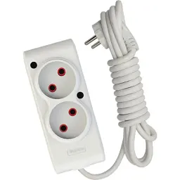 Мережевий подовжувач TECCO 3м 2 поста white (8681277841118)