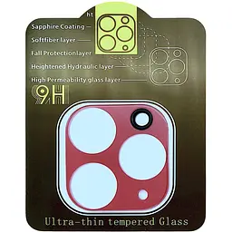 Захисне скло на камеру DK 3D Color Glass для Apple iPhone 11 Pro/11 Pro Max red