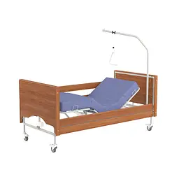 Кровать Rehabed Taurus 2 LUX металлическая с ламелями 90x200 SIL орех (Nursing care bed TAURUS 2-2602)