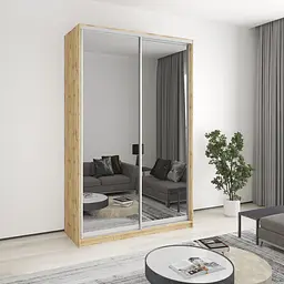 Шафа-купе дводверна MebelStar Комбо AL 2 Дзеркала 150x45x240 см Дуб тахо (MBS-4176)