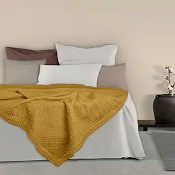 Плед-покривало Cosas Waffle Weave Curcuma 160х230 см (Blanket_23Curcuma_WaffleWeave_160x230) - мініатюра 2