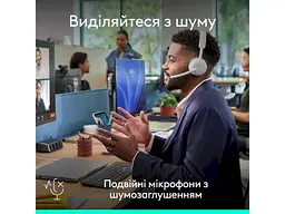 Навушники з мікрофоном Logitech Zone Wireless 2 ES White (981-001520) - мініатюра 11
