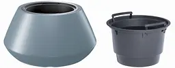 Горщик для квітів Prosperplast Heos з вкладишем 582 мм світло-сірий (89434-443) - мініатюра 2