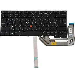 Клавіатура для ноутбука Lenovo (ThinkPad: Yoga X13 Gen 4) rus чорний підсвічування клавіш без фрейма