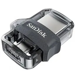 USB флеш накопичувач SanDisk 64GB Ultra Dual Black USB 3.0 OTG (SDDD3-064G-G46) - мініатюра 4