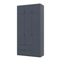 Розпашна Шафа для одягу Doros Лукас Графіт 3ДСП 120х50х240 (80737797) - мініатюра 5