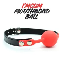 Кляп I'MCUM MouthBond Ball червоний з чорним (IM-SM216_b+r) - мініатюра 5