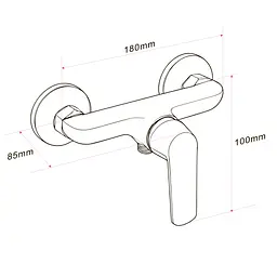 Змішувач для душу Globus Lux Laguna GLA-0105N латунний вертикальний для ванни та душу з ручною лійкою - мініатюра 2