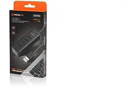Мультипортовий адаптер REAL-EL HQ-175 black (EL123110008) - мініатюра 6