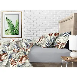 Дитяча постільна білизна в ліжечко BEIGE FOLIAGE CS1, бежевий (FoliageColorMilk_Grey_140) - мініатюра 3