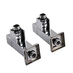 Набір кран напівоборотний кутовий з американкою Solomon Lux 1/2″ Cube chrom 8888 (2шт.) 000021913 - мініатюра 4