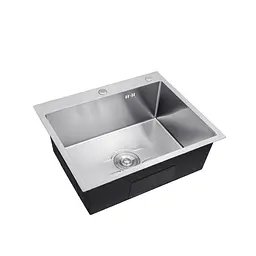 Кухонна мийка Kroner KRP Derby - 6050HM Brush (2,5/0,5 мм) CV027237, Нержавіюча сталь - мініатюра 3