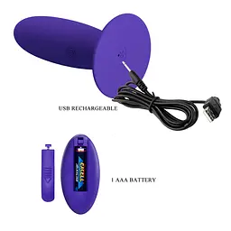 Анальна пробка Pretty Love Remote Control Vibrating Plug Youth 11 см (фіолетовий) - мініатюра 6