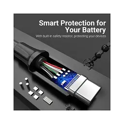 Дата кабель USB 3.0 AM to USB-C 1.5m black Vention (COZBG) - мініатюра 5