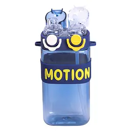 Пляшка для води MOTION 550 мл з подвійним відкриванням, синий Yiwu HP-14-49BL - мініатюра 3