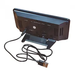 Дзеркальний настільний годинник з будильником та термометром Хамелеон USB VST-888H RGB - мініатюра 3