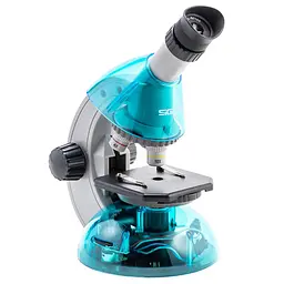 Мікроскоп дитячій SIGETA MIXI 40x-640x Blue з адаптером для смартфона та набором для дослідів (65911)