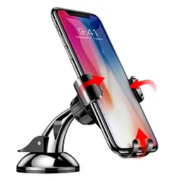 Тримач в машину Baseus Osculum Type Gravity Car Mount (silver) (21743 silver) - мініатюра 4