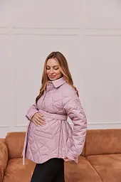 Куртка-сорочка 2в1 для вагітних демісезонна Alabama розмір 3XL Lullababe Пудровий - мініатюра 2