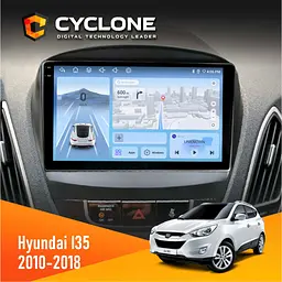 Штатна магнітола Hyundai ix35 2010-2018 Cyclone C9-012 4x64, DSP, 4G Cyclone (НФ-00007876)