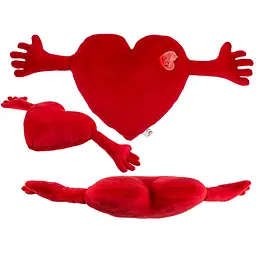 М'яка іграшка серце Red plush heart with arms 70 cm GRAJMY RAZEM 74-6066 102781