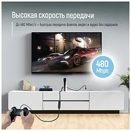 Дата кабель USB 2.0 AM/AF 1.8m black ColorWay (CW-CBUF076-BK) - мініатюра 9
