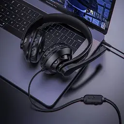 Ігрові навушники Borofone BO102 Amusement gaming чорні - мініатюра 5
