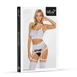 Бодістокінг Bodystocking 2074, white One Size - мініатюра 4