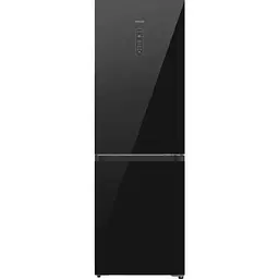 Холодильник Edler ED-355BLGD, Black, скло, двокамерний, з нижньою мор. камерою, No Frost, дисплей, загальний об'єм 281L, корисний об'єм 201L/80L, A+, 185x60x59.5см