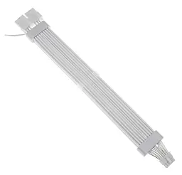 Кабель для ПК Qube RGB 12+4Pin to 2*8Pin VGA, White - мініатюра 2