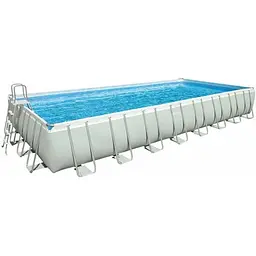 Басейн каркасний Intex "Ultra Frame Rectangular" 26374 прямоуг, 975Х488Х132 см, 54368 л., фильтр-насос, лестница, подстилка, тент