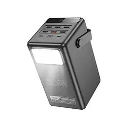 Батарея універсальна HOCO 100000mAh Endure 22.5W PD, QC, LED Lamp, Black (DB03 / 714721) - мініатюра 3