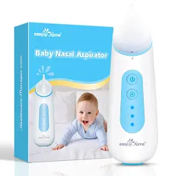 Назальний аспіратор Easy@Home для немовлят з нічником, USB-зарядкою та силіконовими насадками
