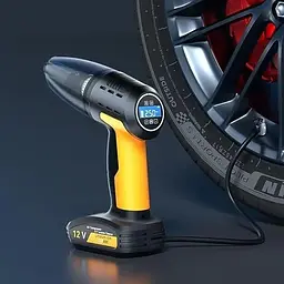 Ручний пилосос Grikey F2 бездротовий портативний 2 в 1 з компресором і ліхтариком 9кПа 120W Чорний (GK604) - мініатюра 4