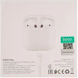 Навушники бездротові Hoco EW03 Plus true wireless headset білі - мініатюра 6