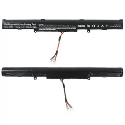 Акумулятор Asus A41-X550E (X450JF, X550DP, X751MD, X751MA, X750JA, X751LA) 14.4V 2600 mAh Black