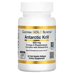 Жирні кислоти Antarctic Krill Oil 500 mg, 30 капсул California Gold Nutrition vit0003391