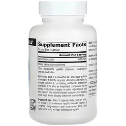 Альфа-ліпоєва кислота Source Naturals Alpha Lipoic Acid 600 мг 60 капсул - мініатюра 2